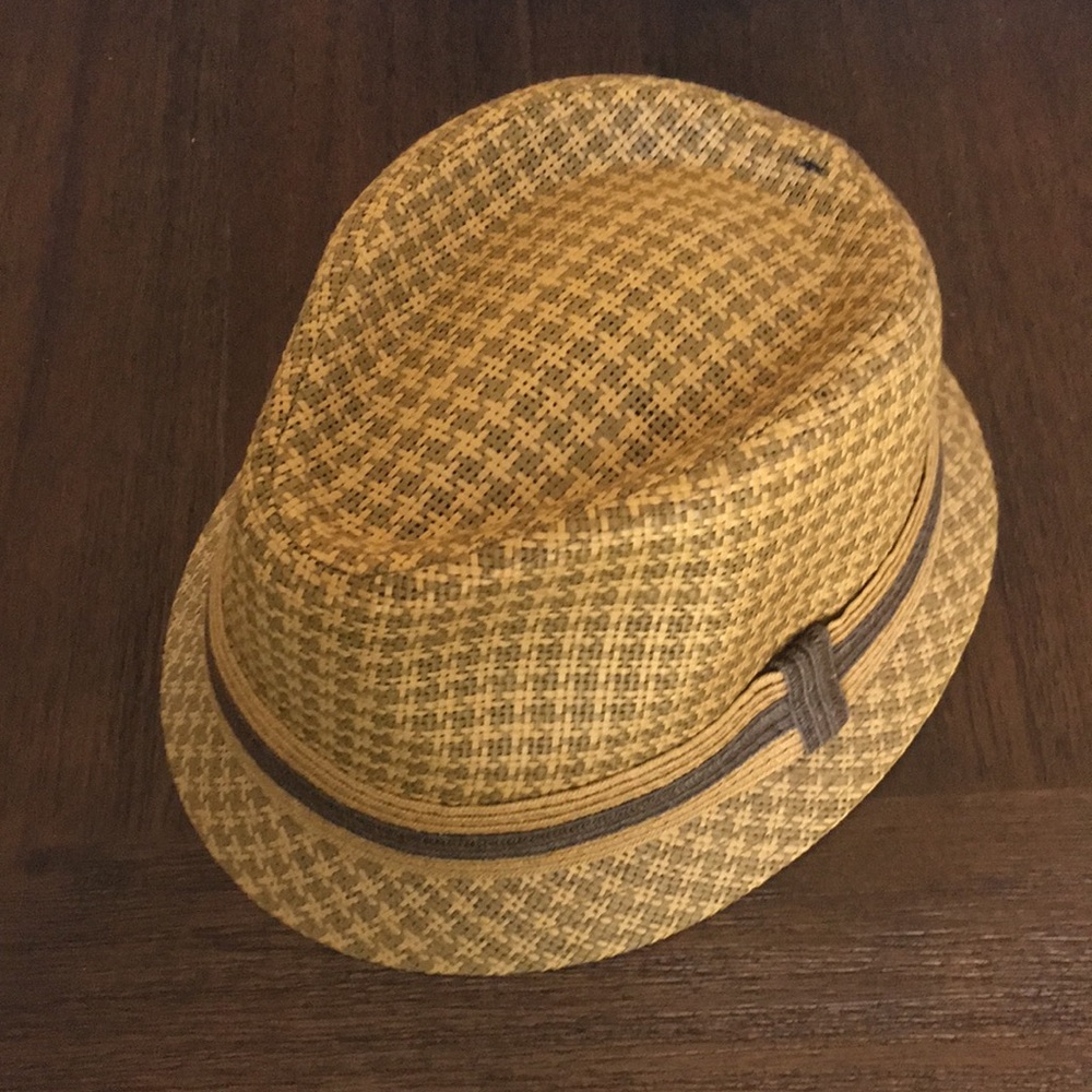 Vintage Stone Straw Fedora